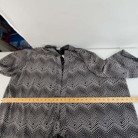 Catherines Chevron Stripe Open Front Stretch Cardigan Size 5X Asymmetric Hem NEW - Picture 8 of 14